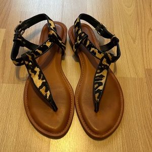 Leopard print sandals